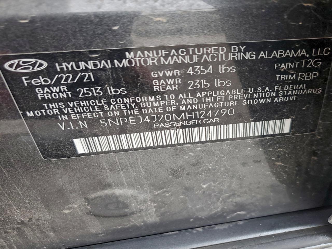 2021 HYUNDAI SONATA