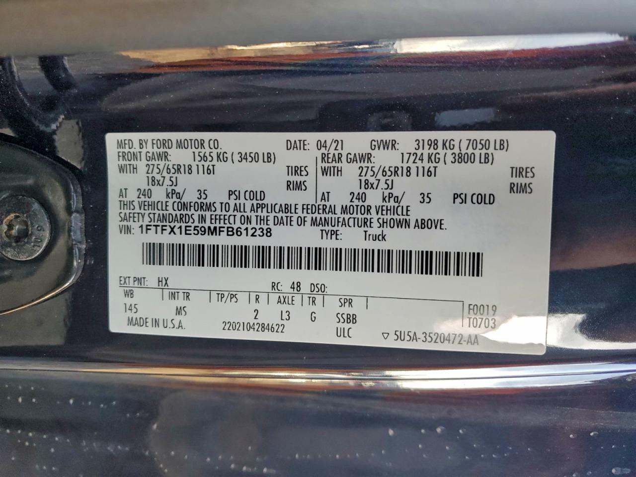 2021 FORD F-150