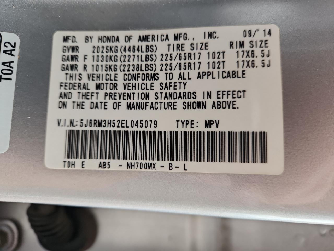 2014 HONDA CR-V