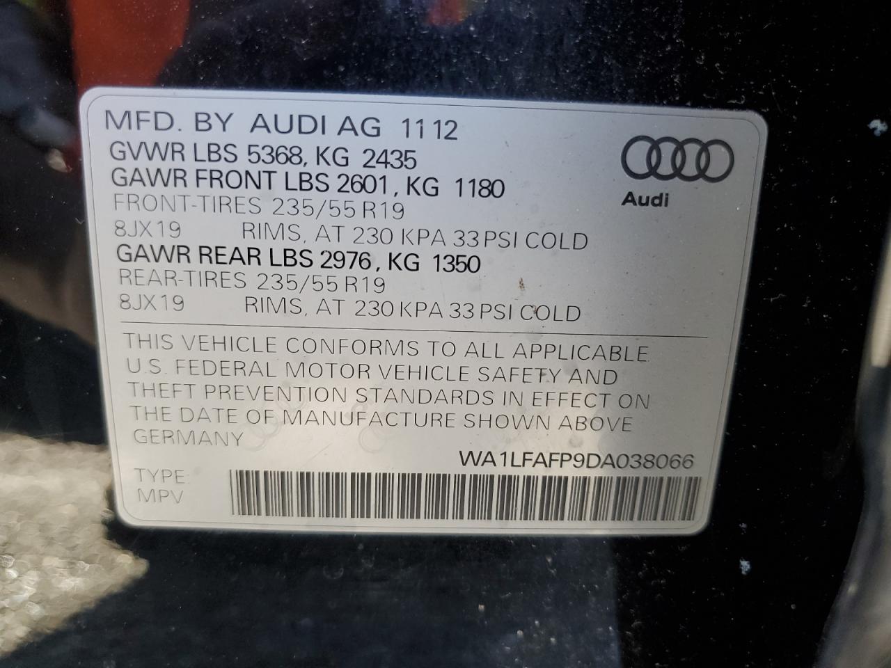 2013 AUDI Q5
