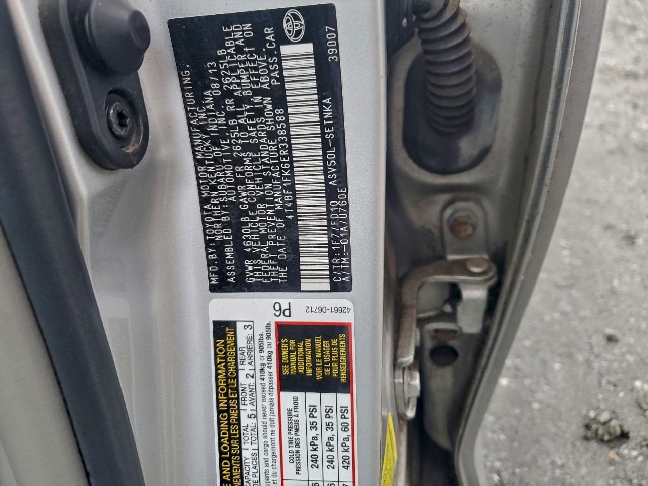 2014 TOYOTA CAMRY
