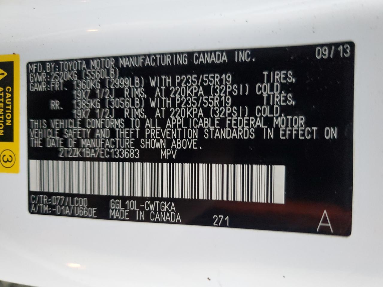 2014 LEXUS RX 350