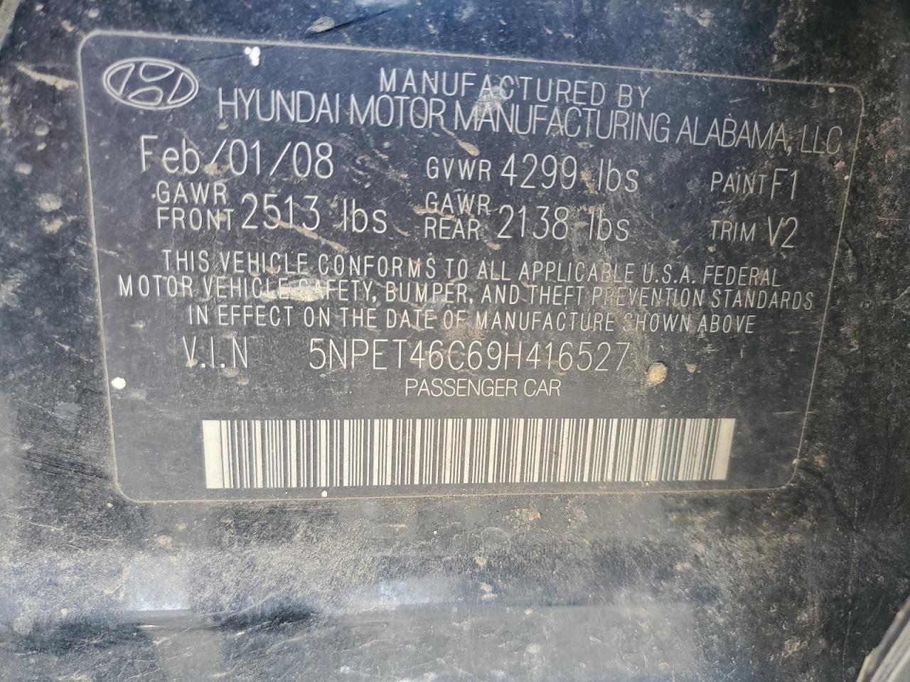 2009 HYUNDAI SONATA