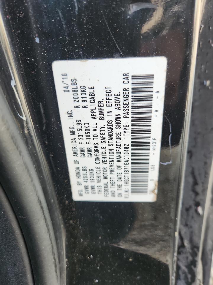 2016 HONDA ACCORD
