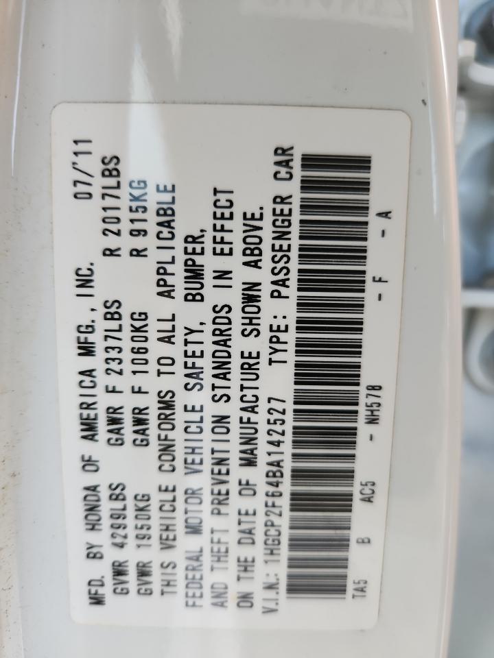 2011 HONDA ACCORD