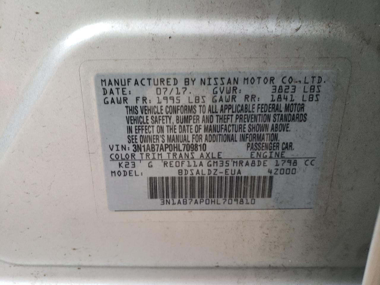 2017 NISSAN SENTRA