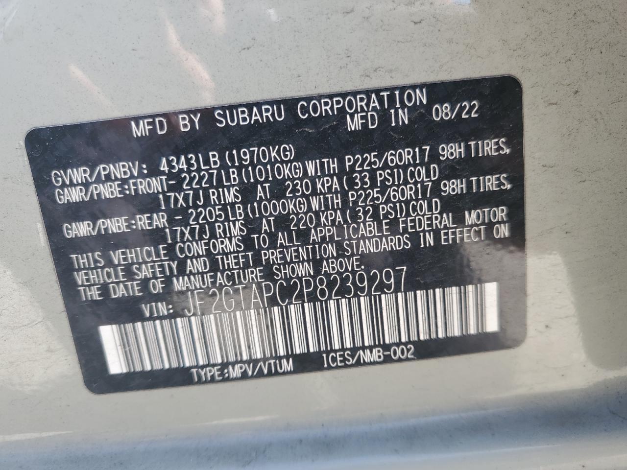 2023 SUBARU Crosstrek