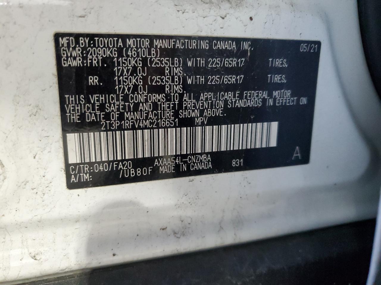 2021 TOYOTA RAV4
