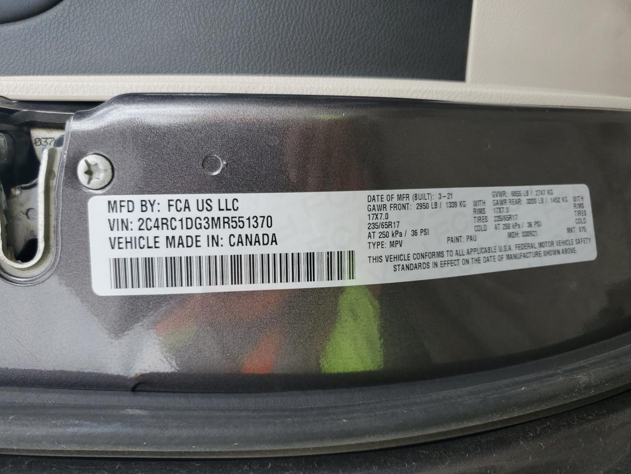 2021 CHRYSLER Voyager