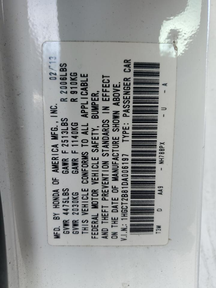 2013 HONDA ACCORD
