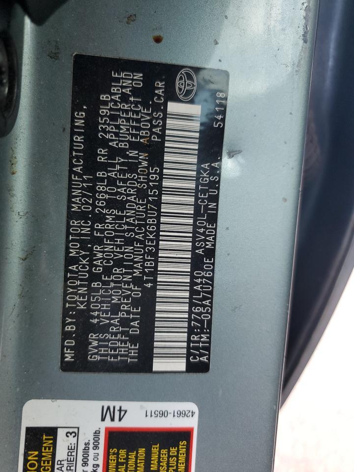 2011 TOYOTA CAMRY