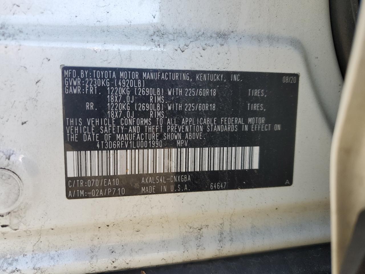 2020 TOYOTA RAV4