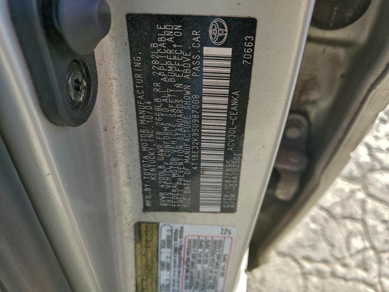 2005 TOYOTA CAMRY