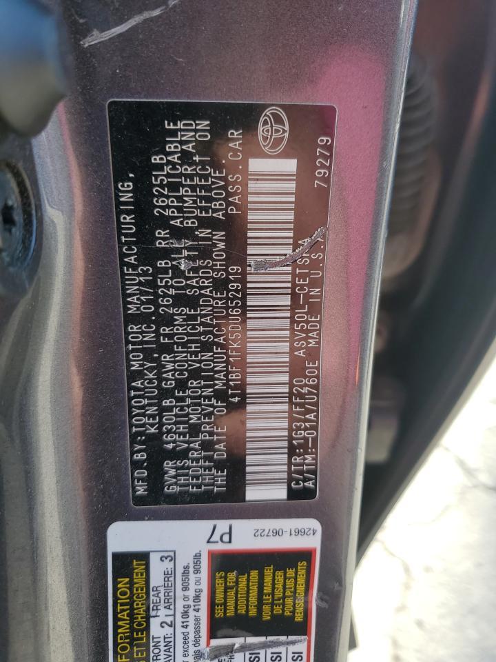 2013 TOYOTA CAMRY