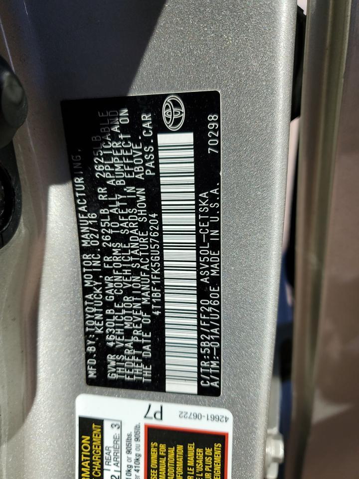 2016 TOYOTA CAMRY