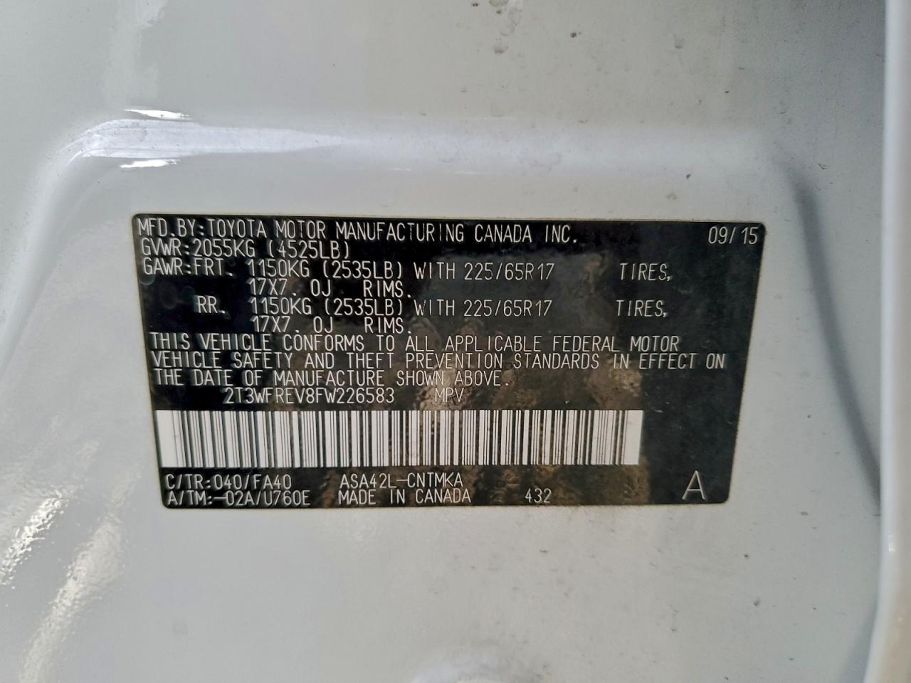 2015 TOYOTA RAV4