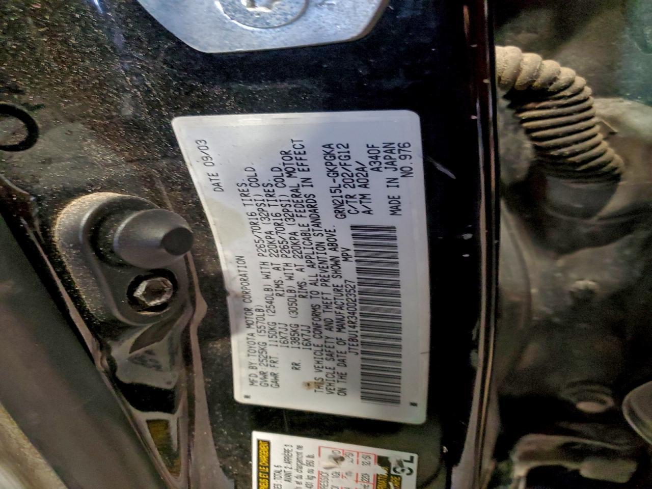 2004 TOYOTA 4Runner
