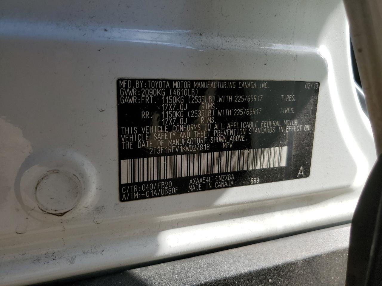 2019 TOYOTA RAV4