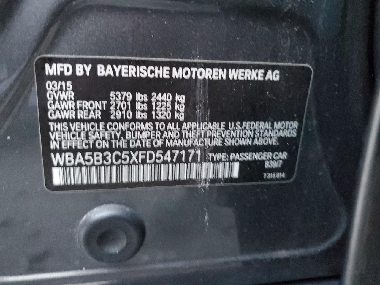 2015 BMW 5 series
