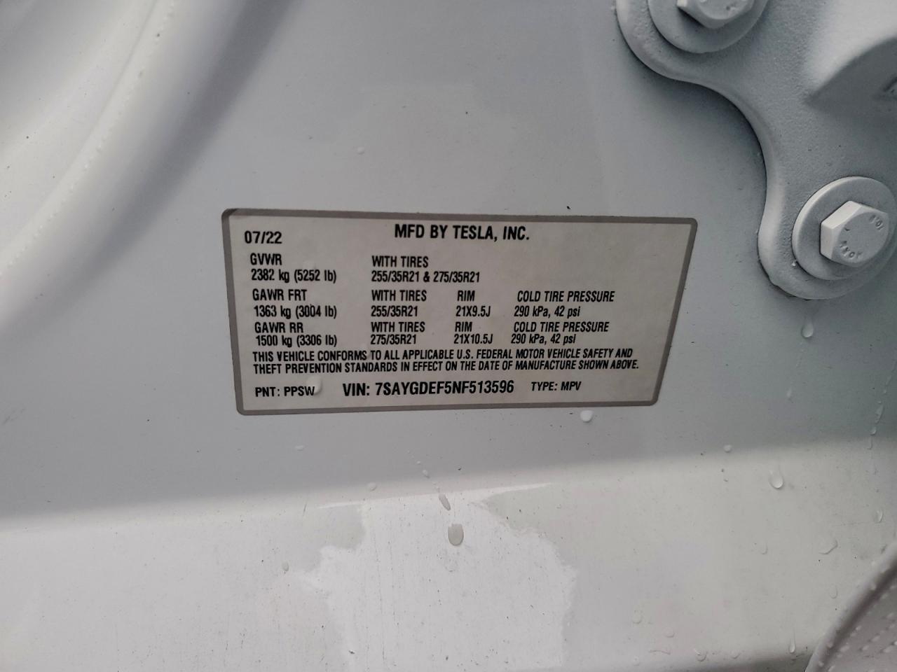 2022 TESLA MODEL Y