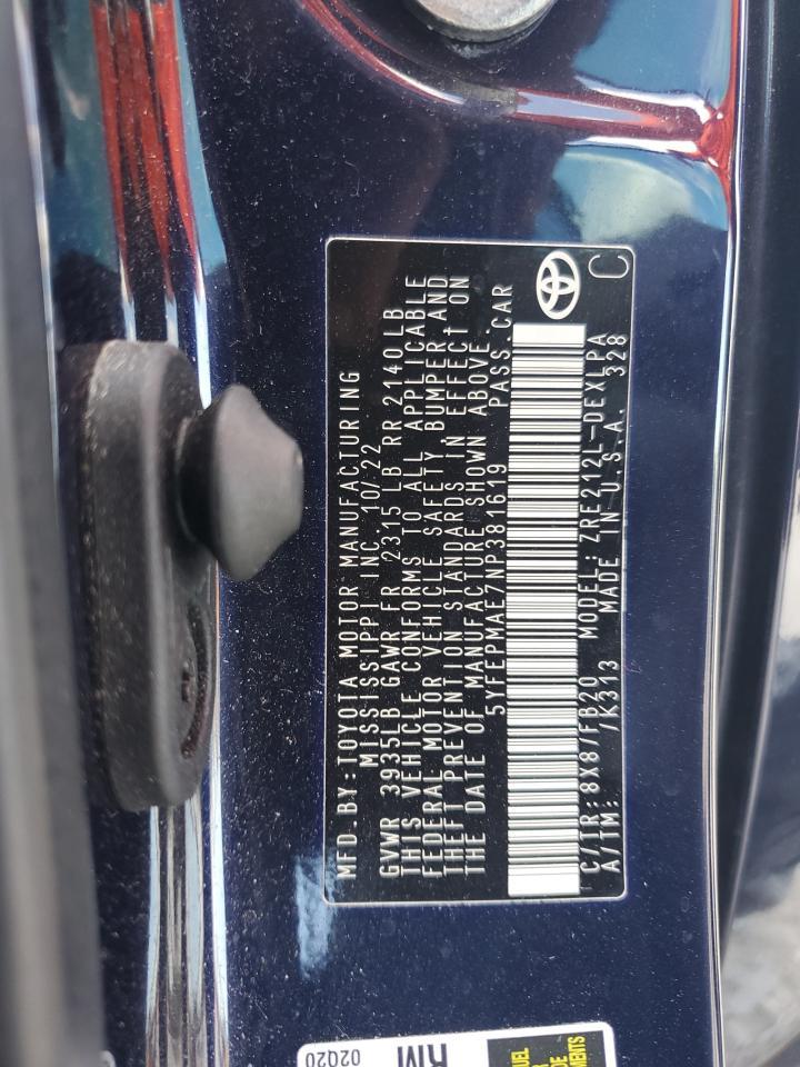 2022 TOYOTA COROLLA