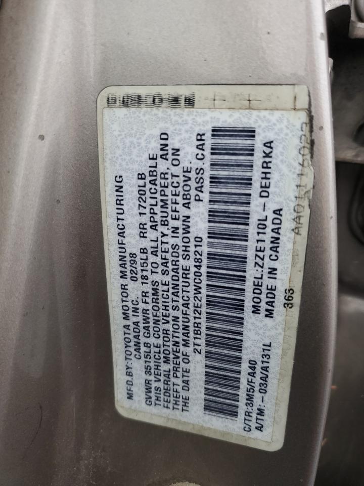 1998 TOYOTA COROLLA
