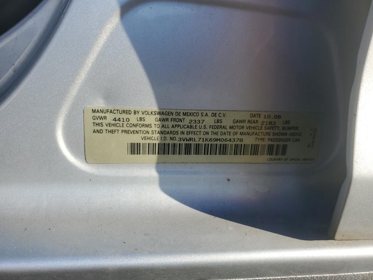 2009 VOLKSWAGEN JETTA