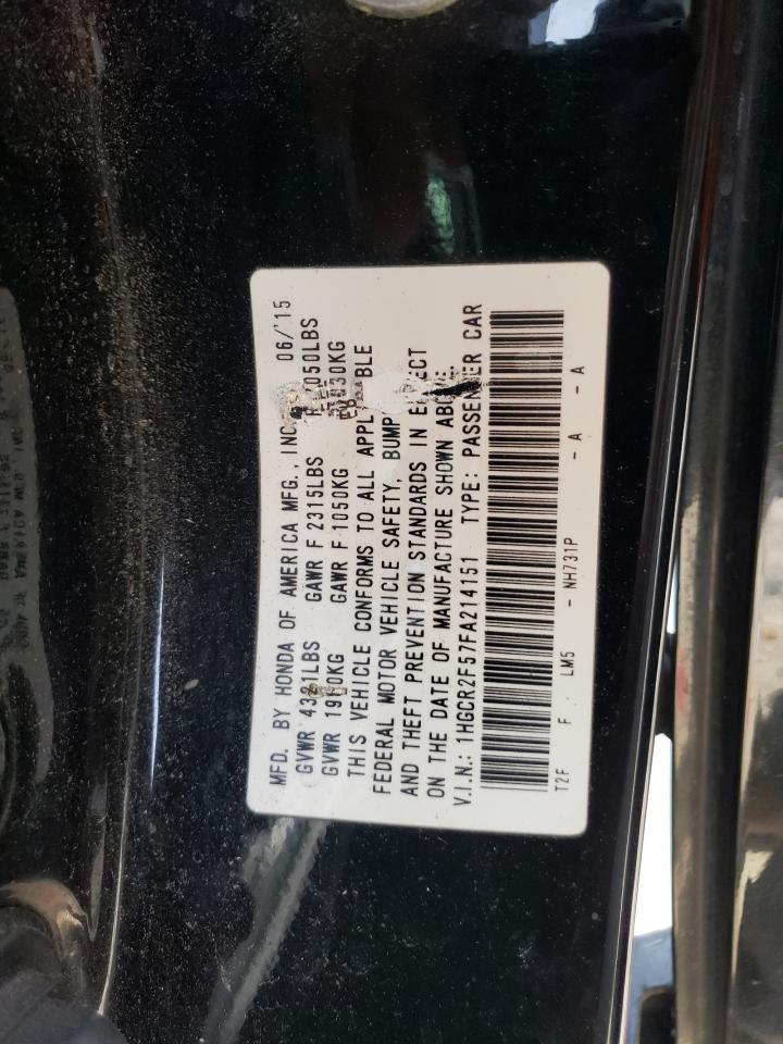 2015 HONDA ACCORD