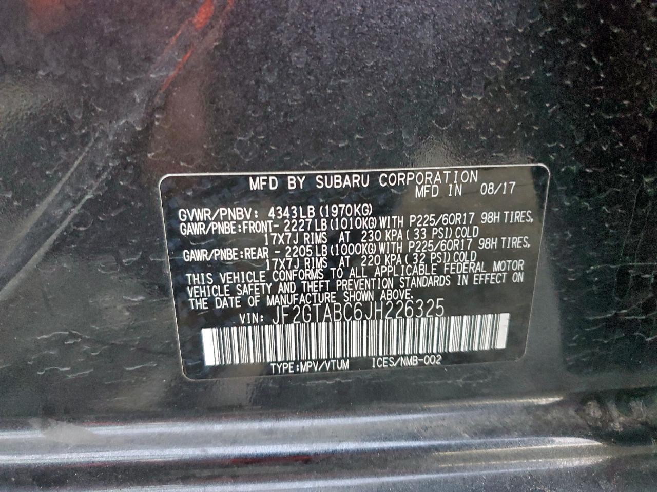 2018 SUBARU Crosstrek