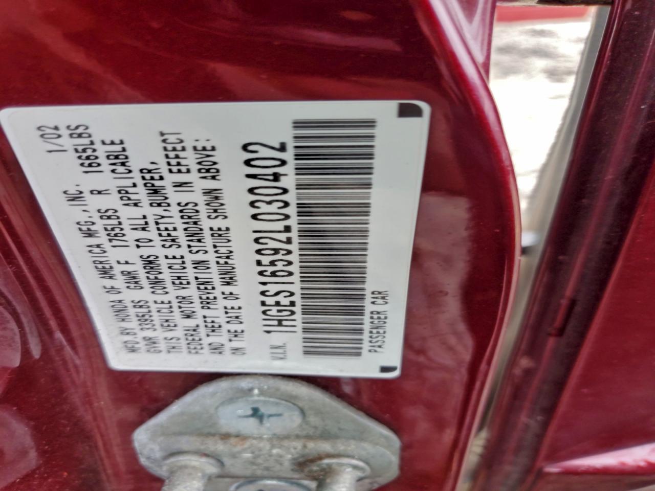 2002 HONDA CIVIC