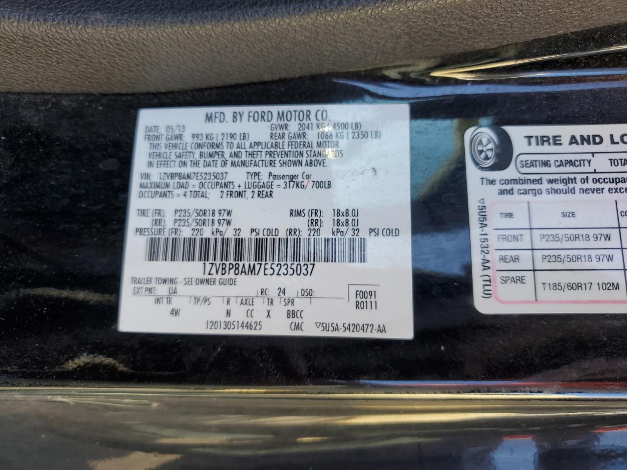 2014 FORD MUSTANG