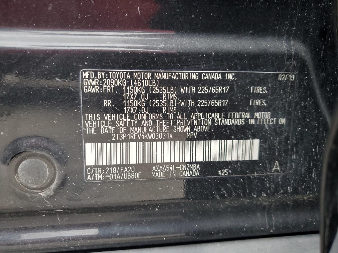 2019 TOYOTA RAV4