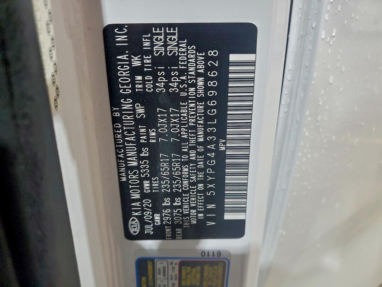 2020 KIA SORENTO