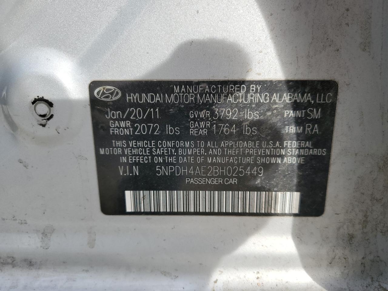 2011 HYUNDAI ELANTRA