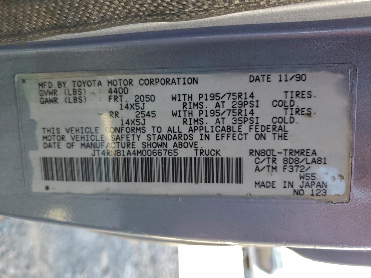 1991 TOYOTA Pickup