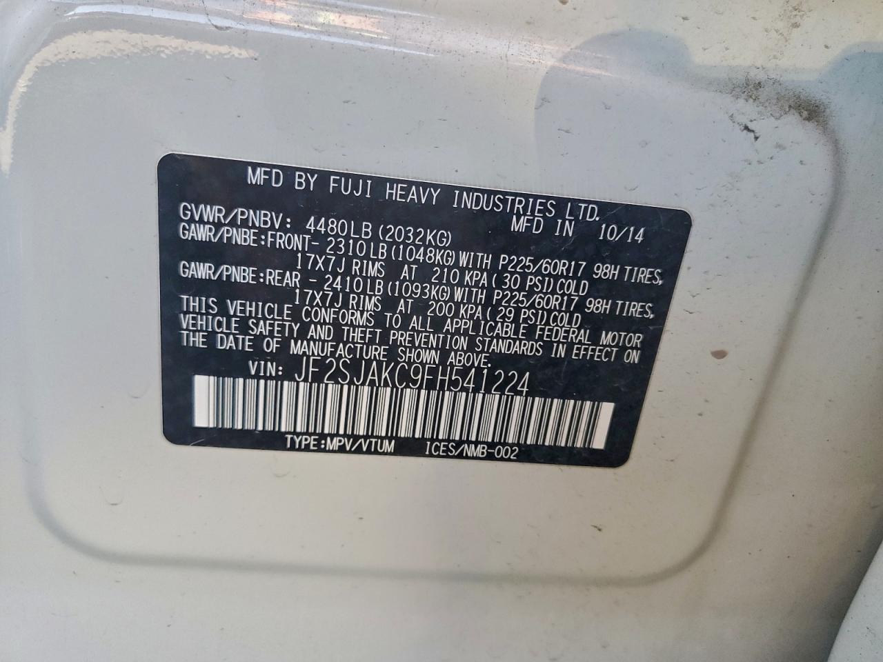 2015 SUBARU FORESTER