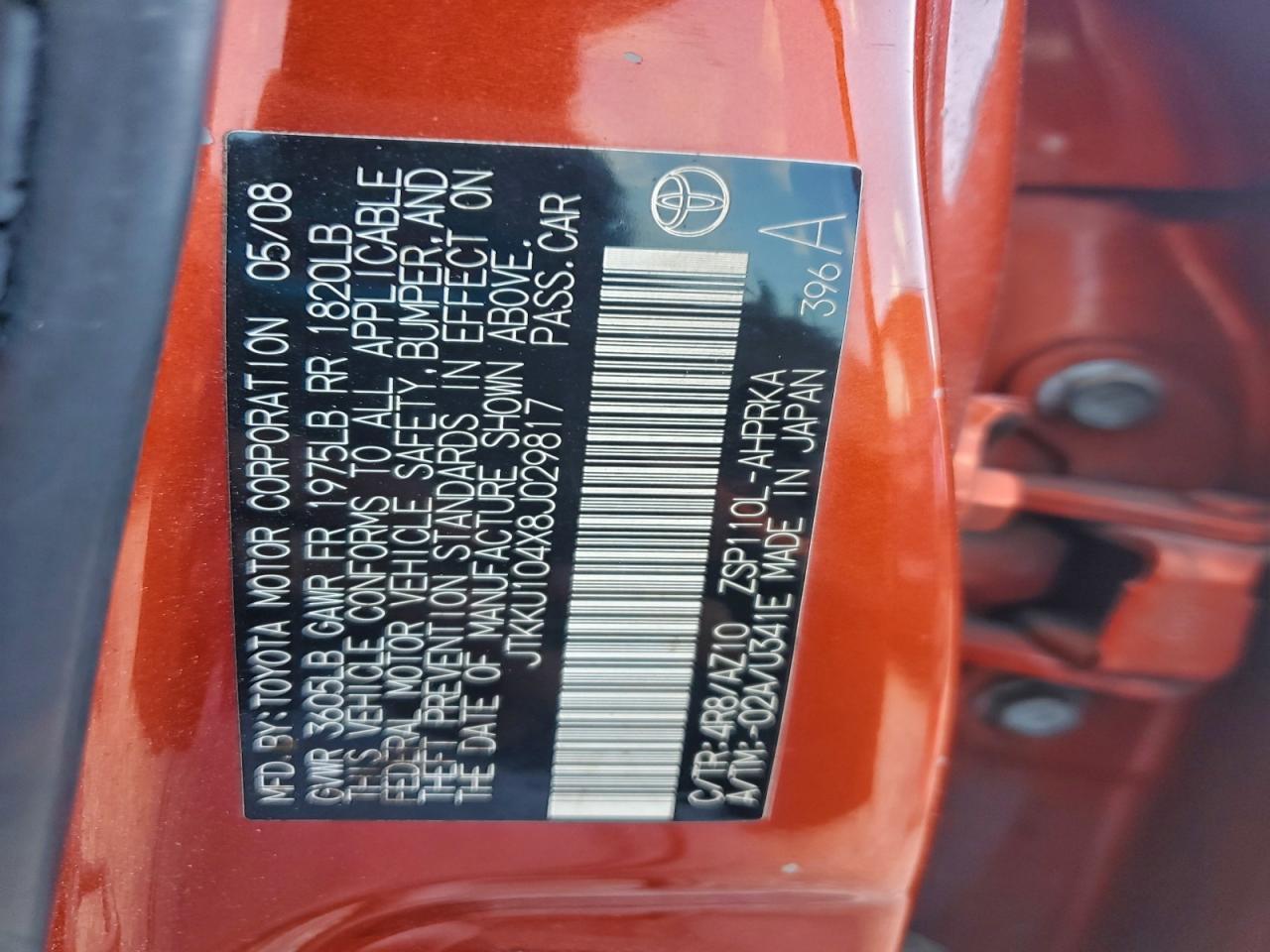 2008 TOYOTA SCION