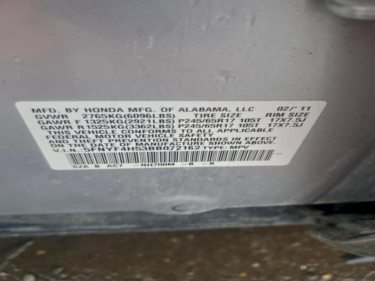 2011 HONDA PILOT