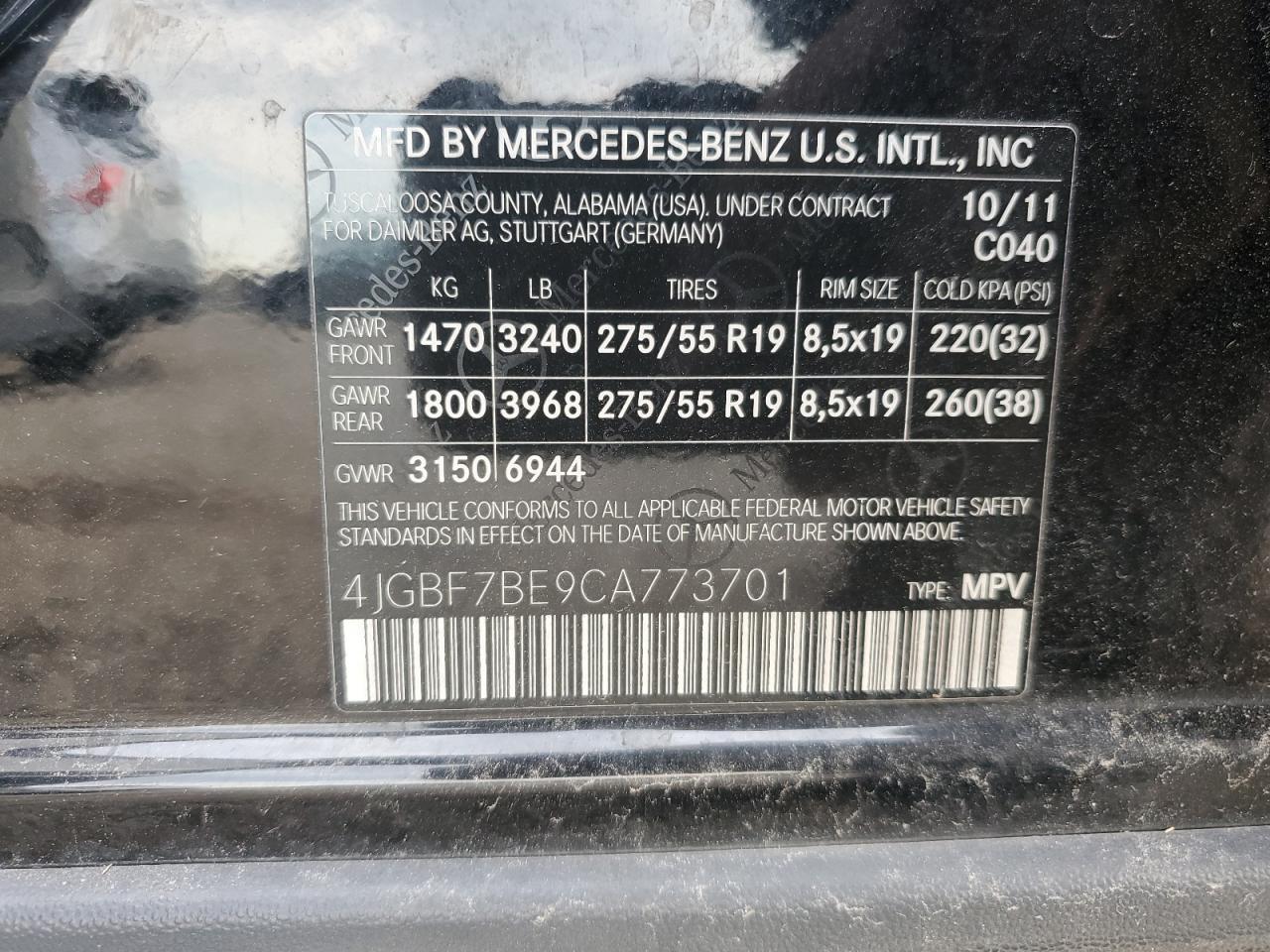 2012 MERCEDES-BENZ GL-Class