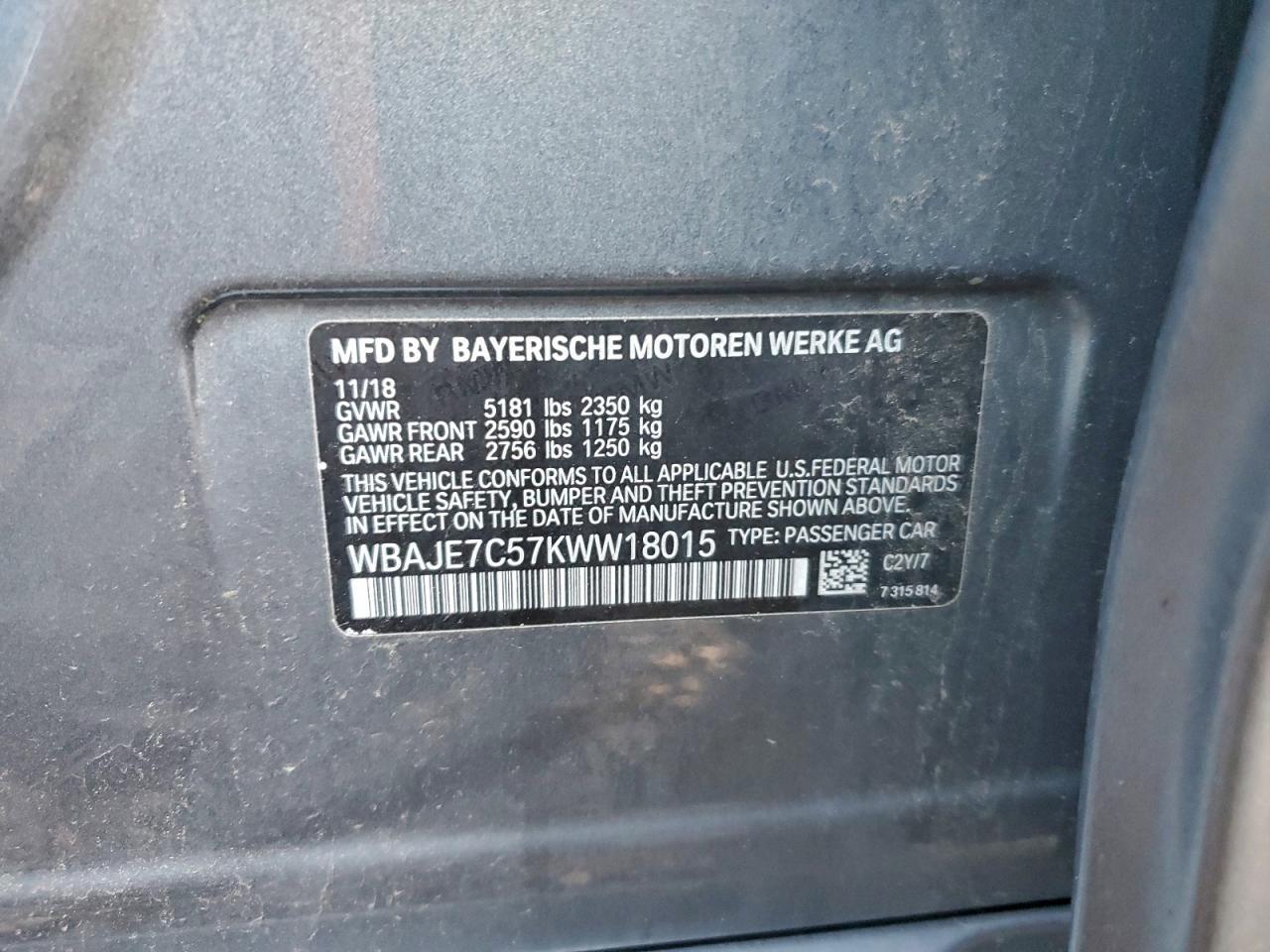 2019 BMW 5 series