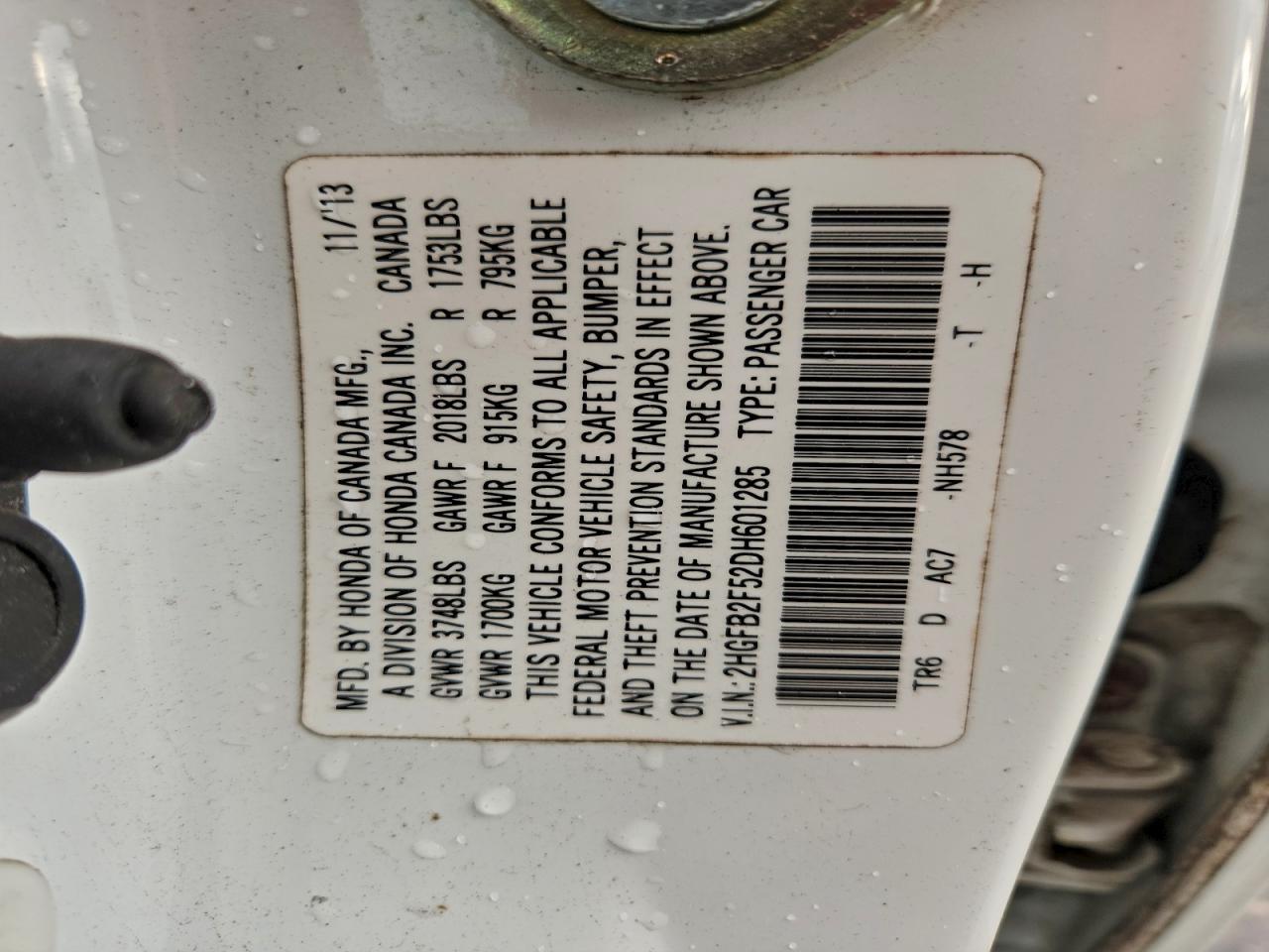 2013 HONDA CIVIC