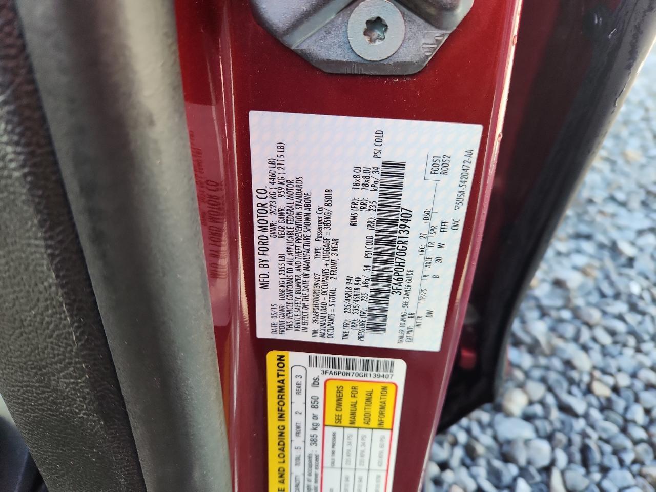 2016 FORD FUSION