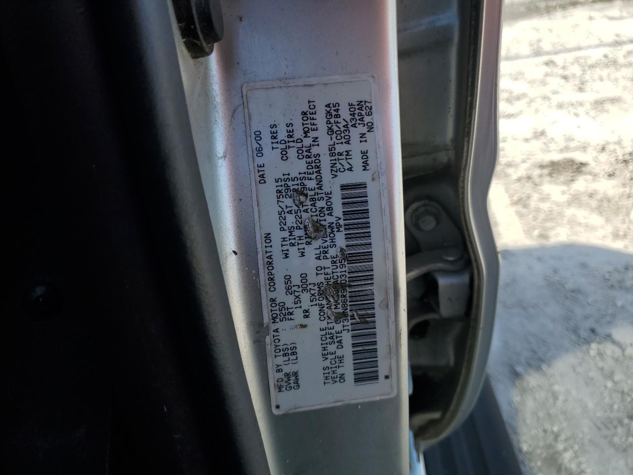 2000 TOYOTA 4Runner