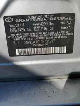 2012 HYUNDAI SONATA