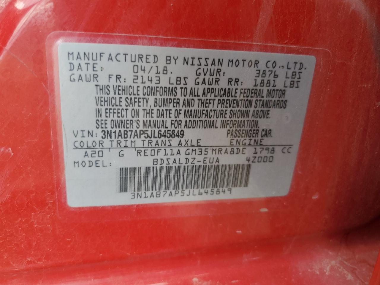 2018 NISSAN SENTRA