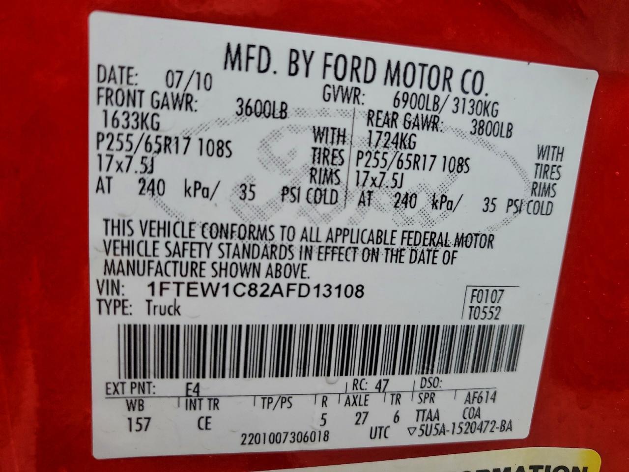 2010 FORD F-150