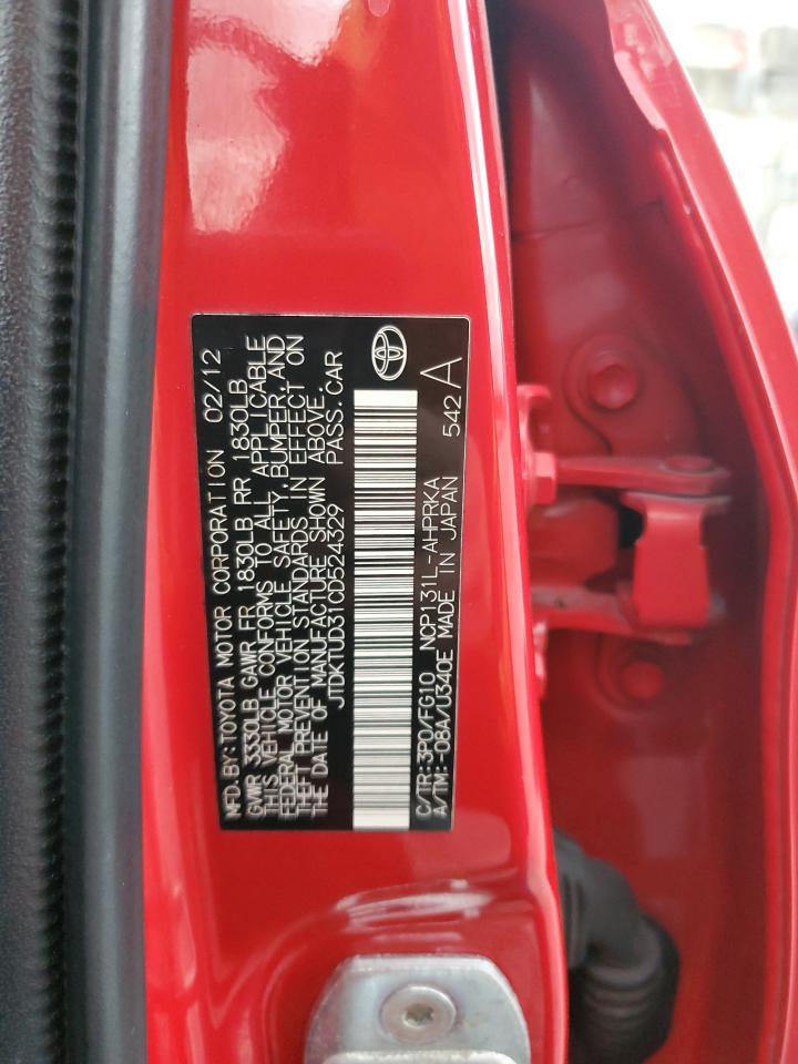 2012 TOYOTA YARIS