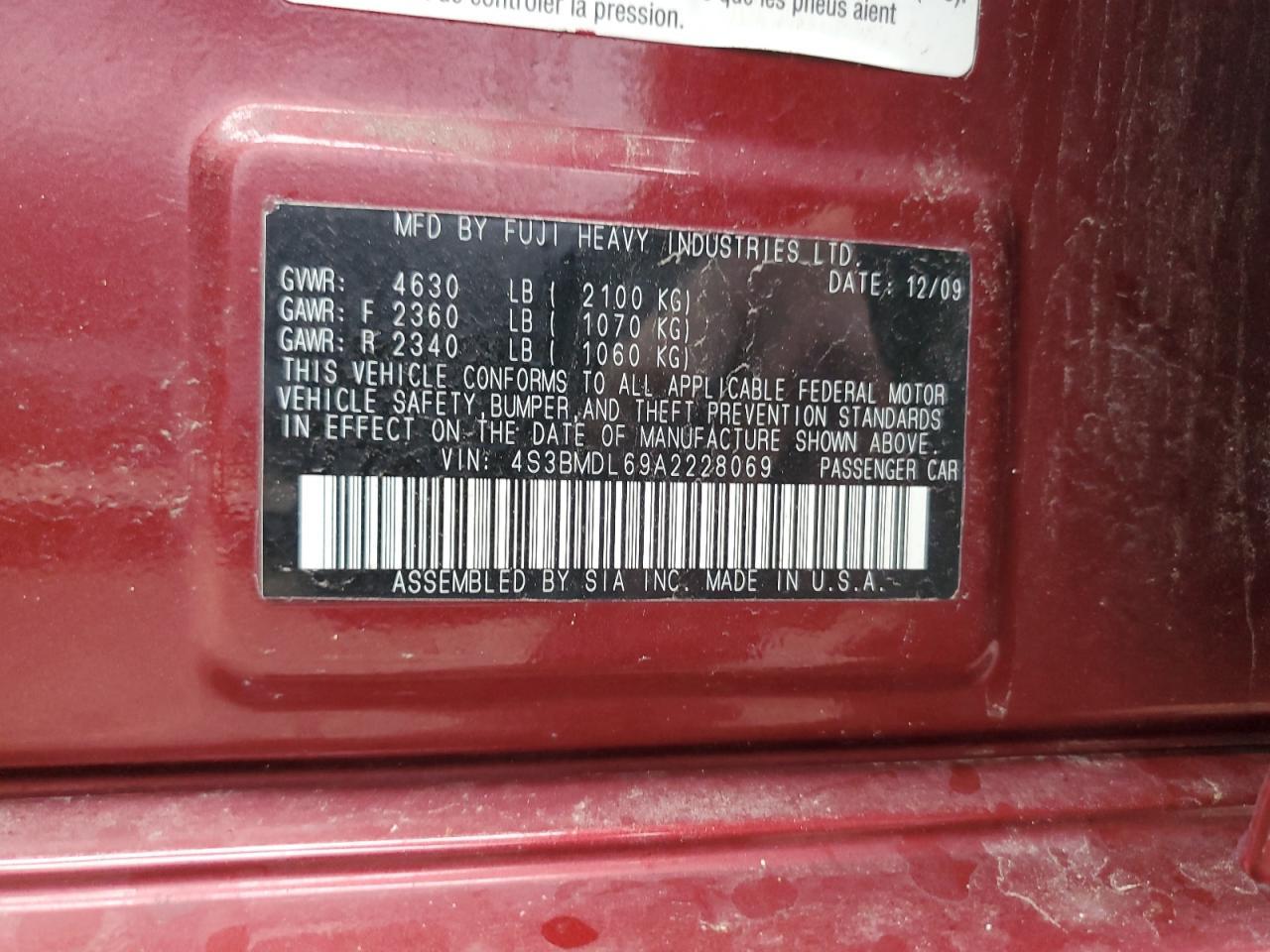 2010 SUBARU Legacy