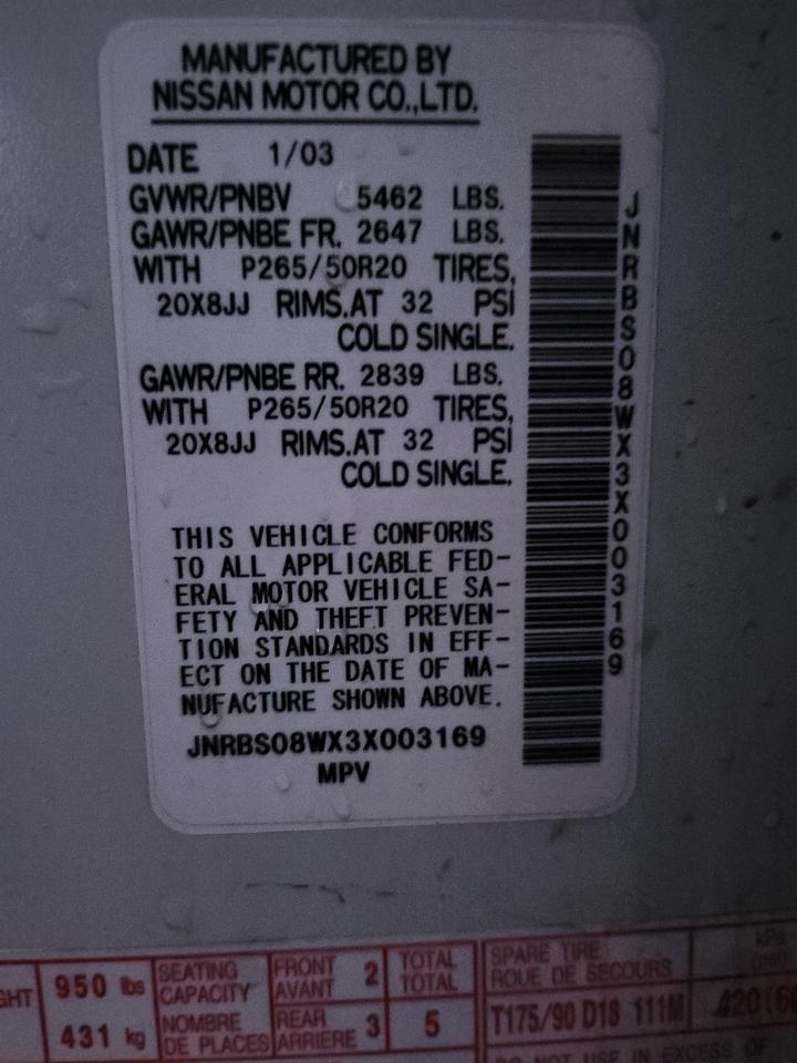 2003 INFINITI Fx45