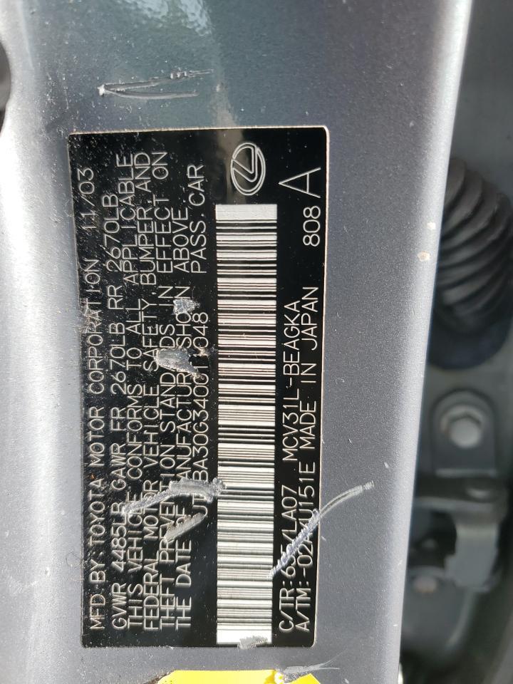 2004 LEXUS ES 330